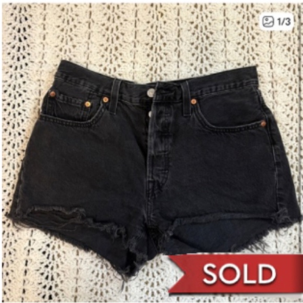 Levi’s 501 Black Denim Women's Shorts